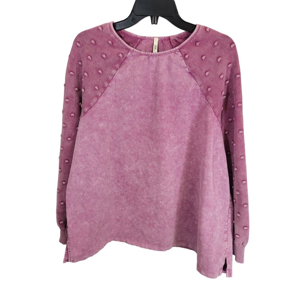 Jillian Nicole Purple Bobble Stitch Long Sleeve Pullover Sweater Women's Size 1X